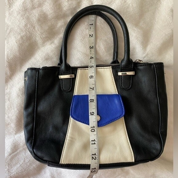 Steve Madden Small Faux Leather Colorblock Handbag Crossbody Strap Multi Pockets - Picture 11 of 12